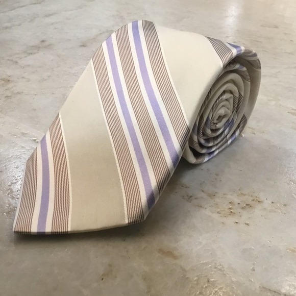 I K E BEHAR SILK/COTTON TIE - Picture 4 of 4